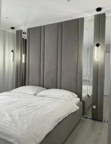 Customer photo review of Celia Hybrid Mirror Wide Extended Headboard Bed