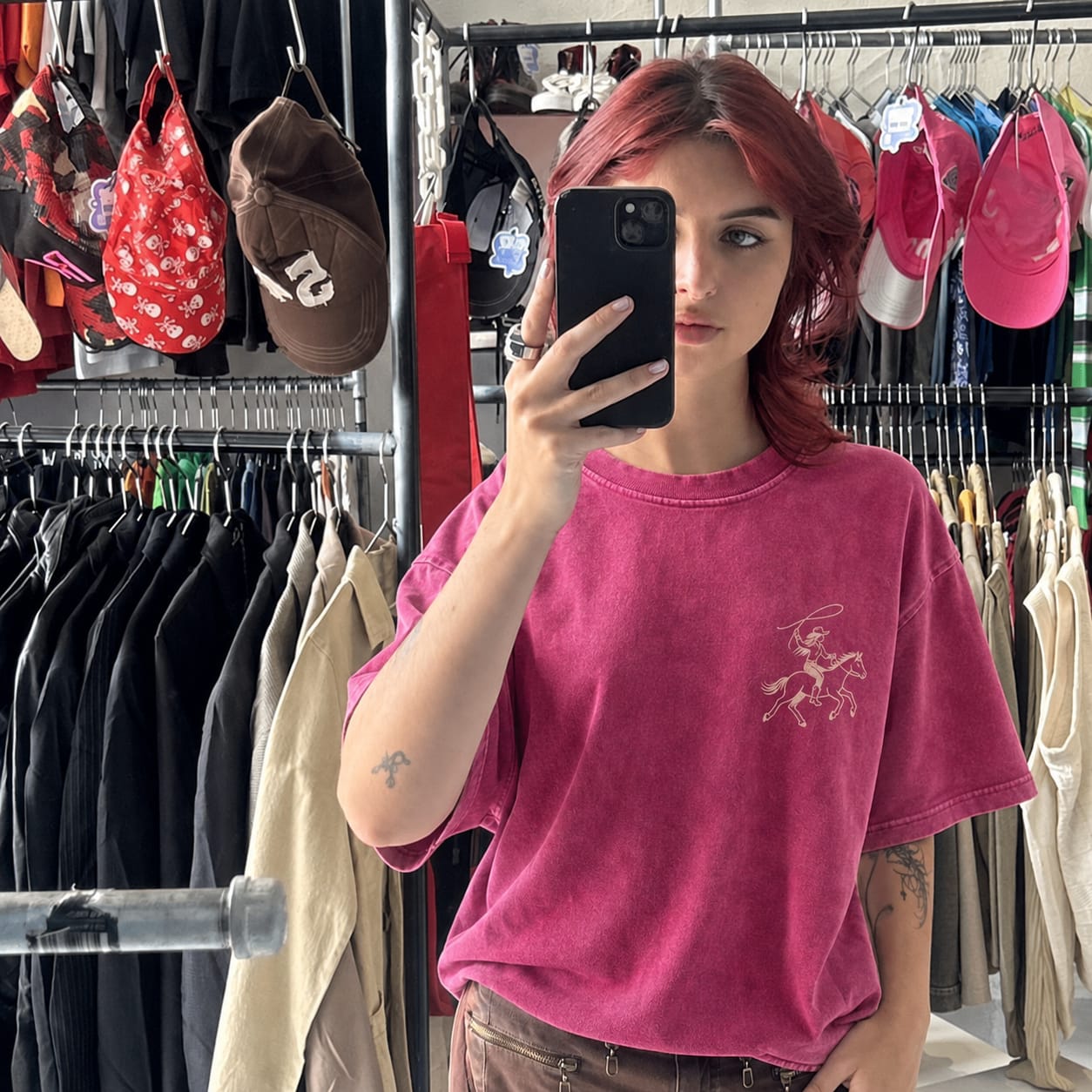 Customer photo review of Coastal Cowgirl Club Washed Print Tee