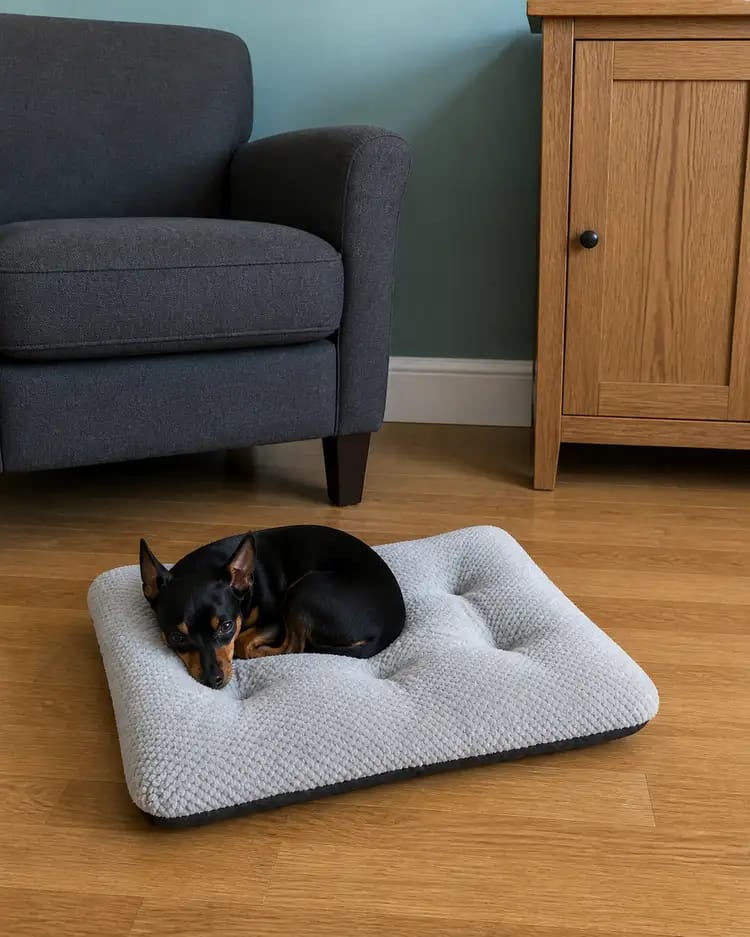 Customer photo review of Plush Haven Calming Pet Bed