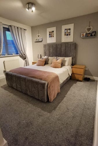 Customer photo review of Lanaya Linear Panel Bed
