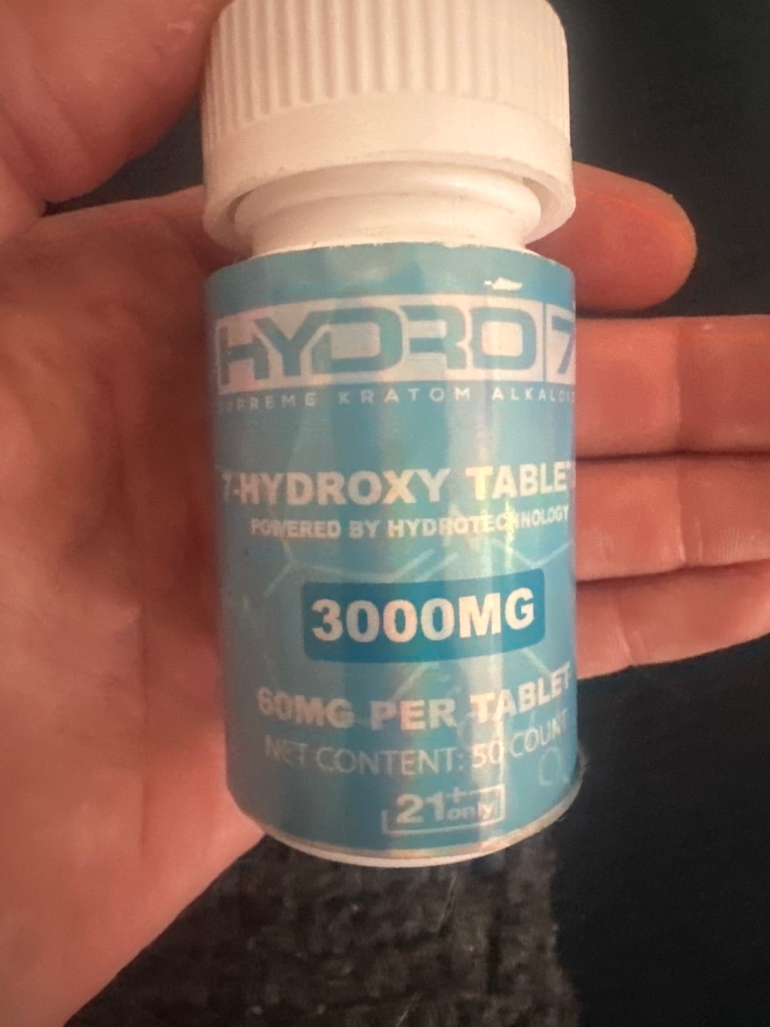 Customer photo review of 7-Hydroxy Tablets - 60MG (50 Count) 3000MG