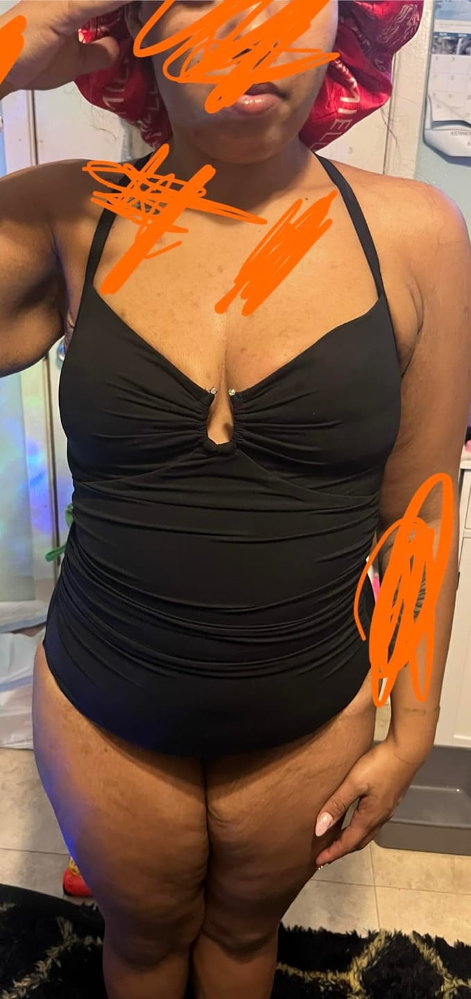 Customer photo review of Emoswim - Womens Swimsuits Tummy Control Bathing Suit Slimming One Piece U-Ring Shapewear Swimwear