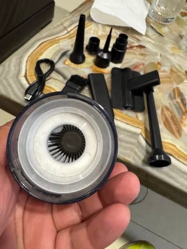 Customer photo review of Car Vacuum Cleaner – Mini Cordless Handheld + Air Duster