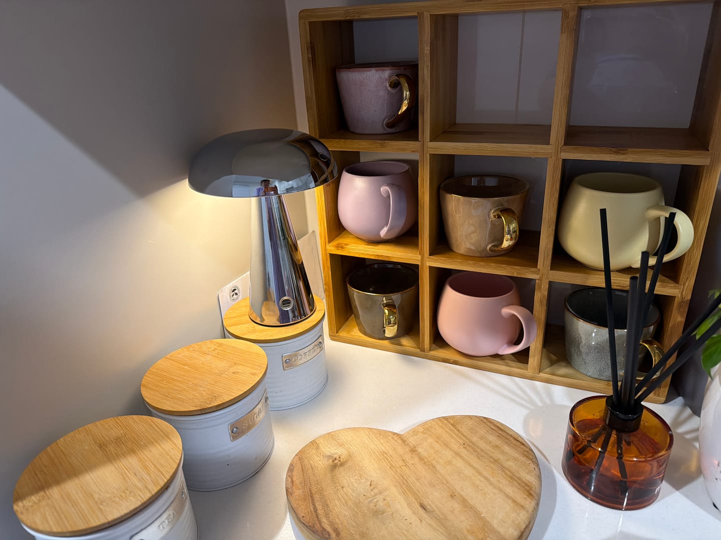 Customer photo review of Coffee Tea Mug Cup Display Shelf (9 Cube)