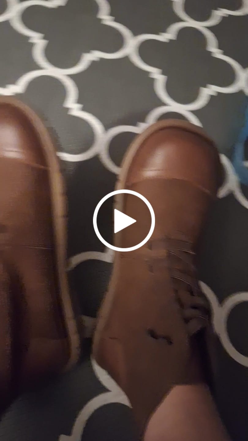 Customer video review of Women Vintage Leather Spliced Drawstring Ankle Boots