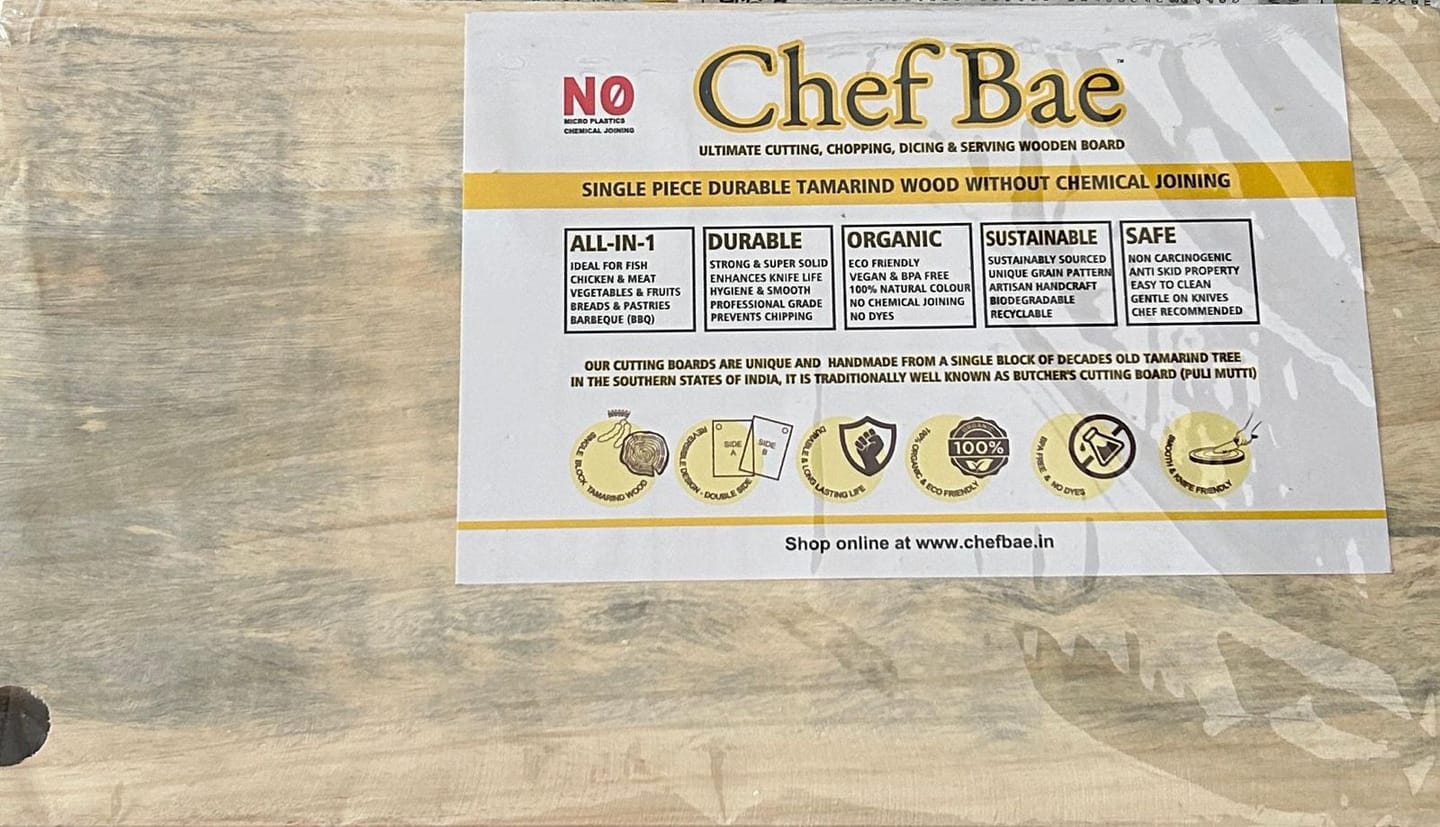 Customer photo review of Chef Bae Classic - Tamarind Wood High Density Cutting Board
