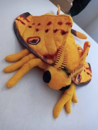 Customer photo review of Comet Moth Plush – Lifelike, Soft, and Perfect for Insect Enthusiasts