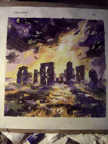 Customer photo review of Stonehenge at Stormy Dusk (Paint by Numbers)