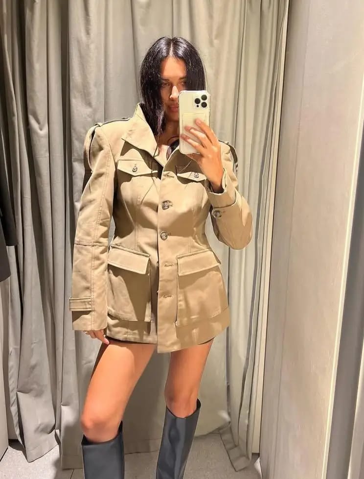 Customer photo review of Emilia Tailored Stand Collar Jacket