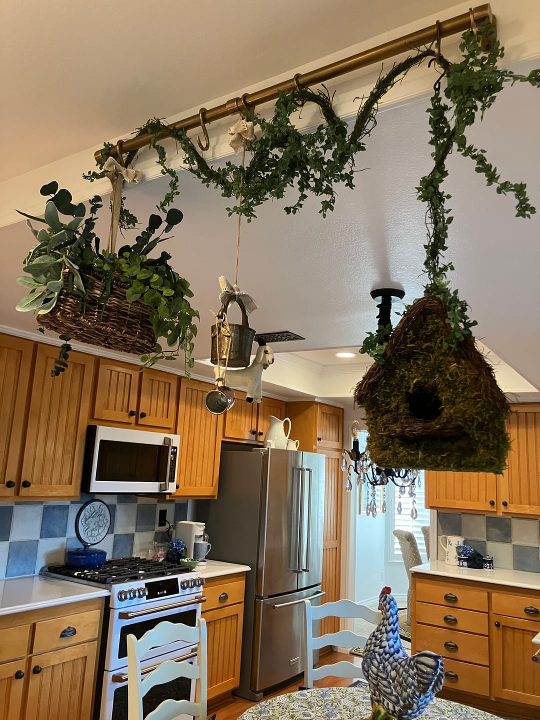 Customer photo review of Pot Rail – Antique Brass