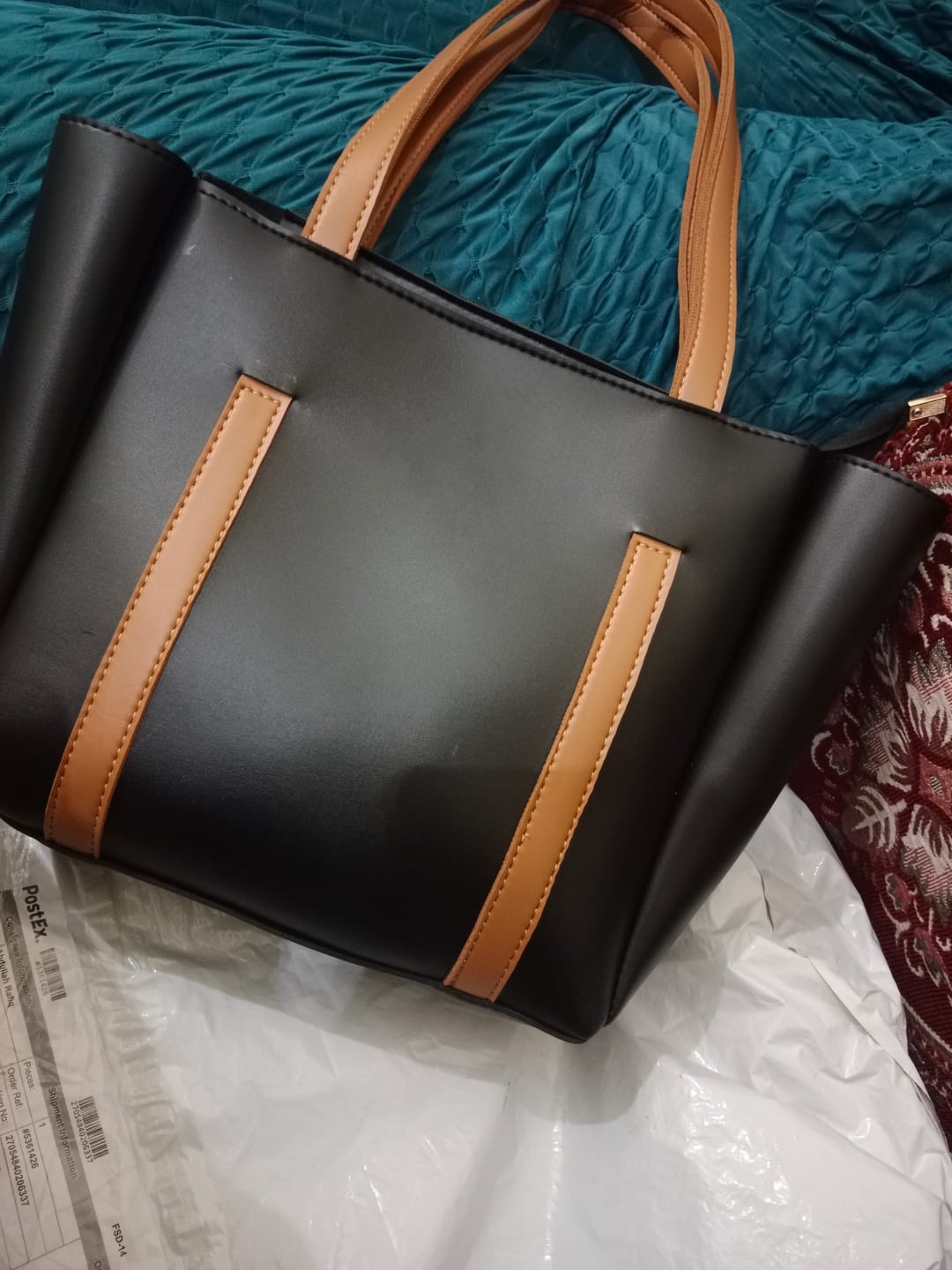 Customer photo review of Double Handle Bag - Black