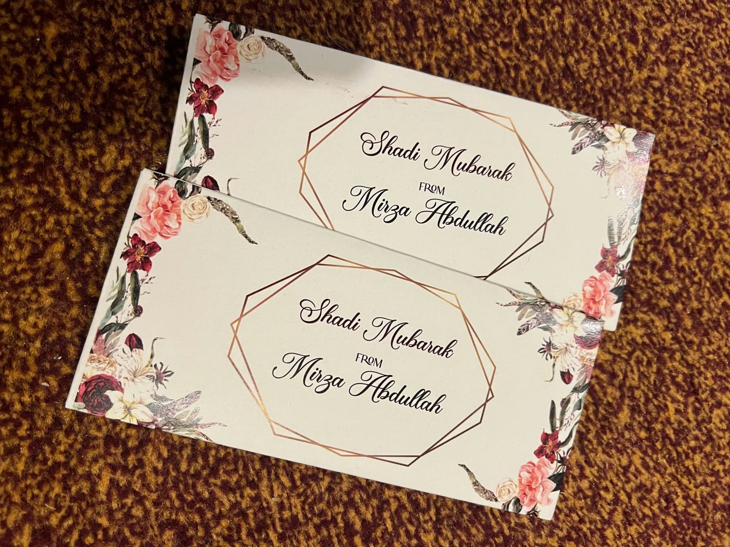 Customer photo review of Blush Stroke Envelope