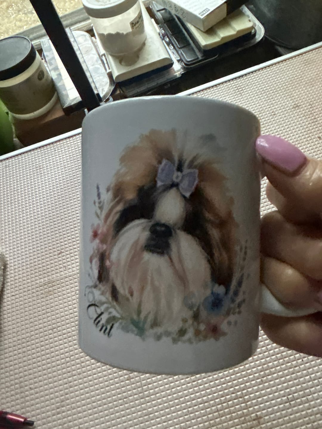 Customer photo review of Watercolor - Personalized Mug