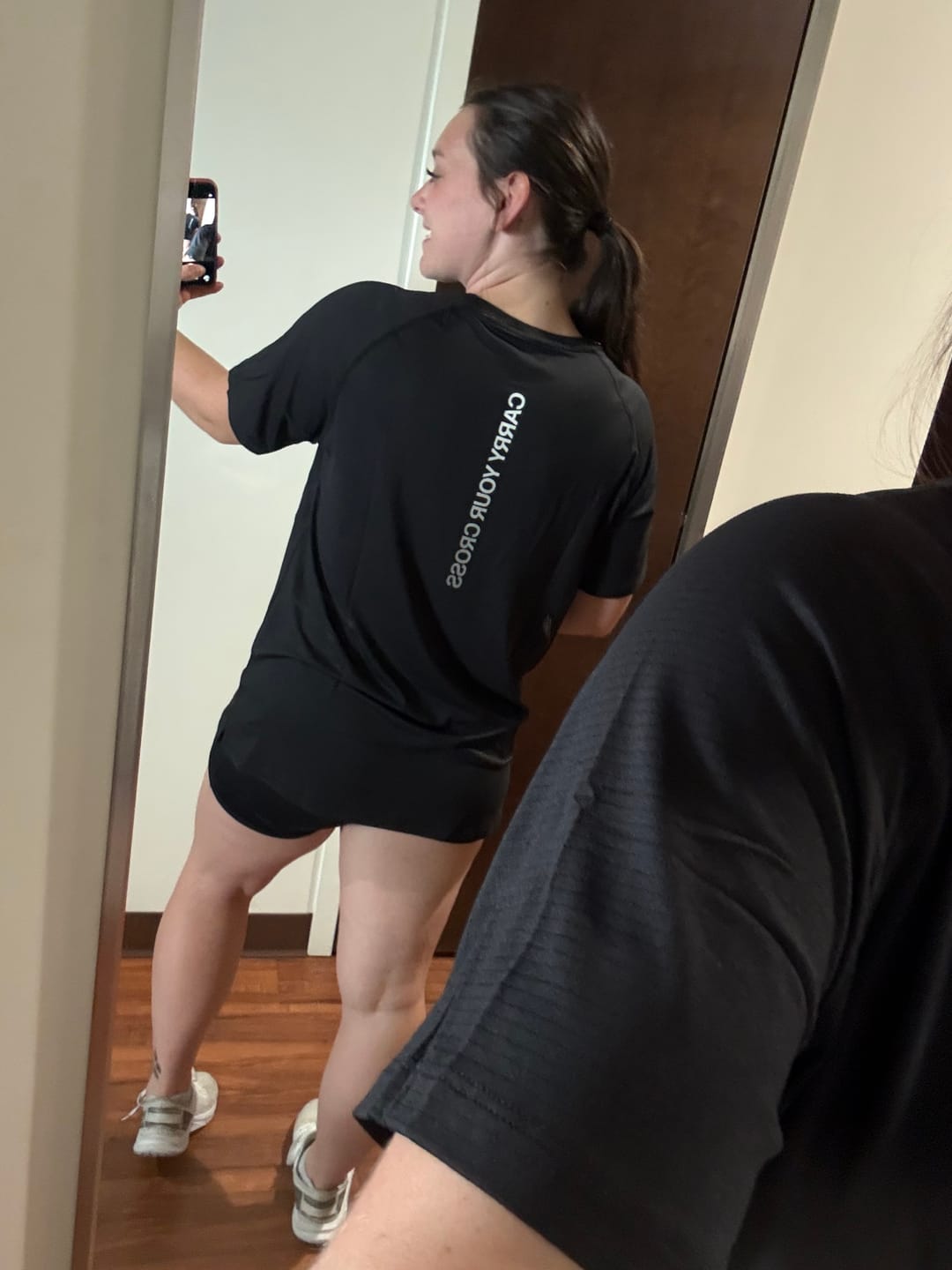 Customer photo review of Carry Your Cross Premium Tee