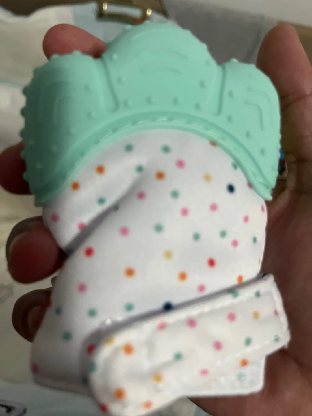 Customer photo review of Baby Teething Mitten [Free Today]