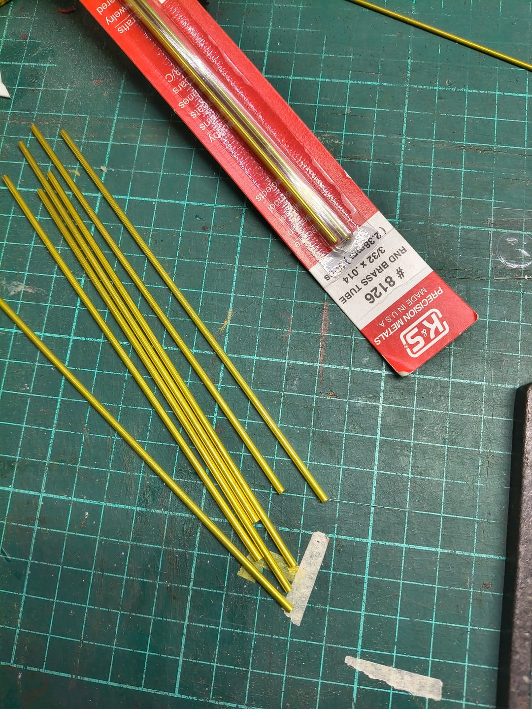 Customer photo review of Round Brass Tube: 3/32" OD x 0.014" Wall x 12" Long (3 Pieces)