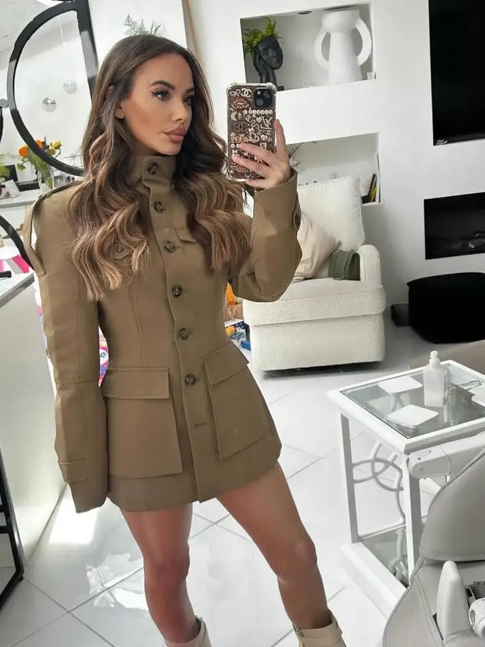 Customer photo review of Emilia Tailored Stand Collar Jacket