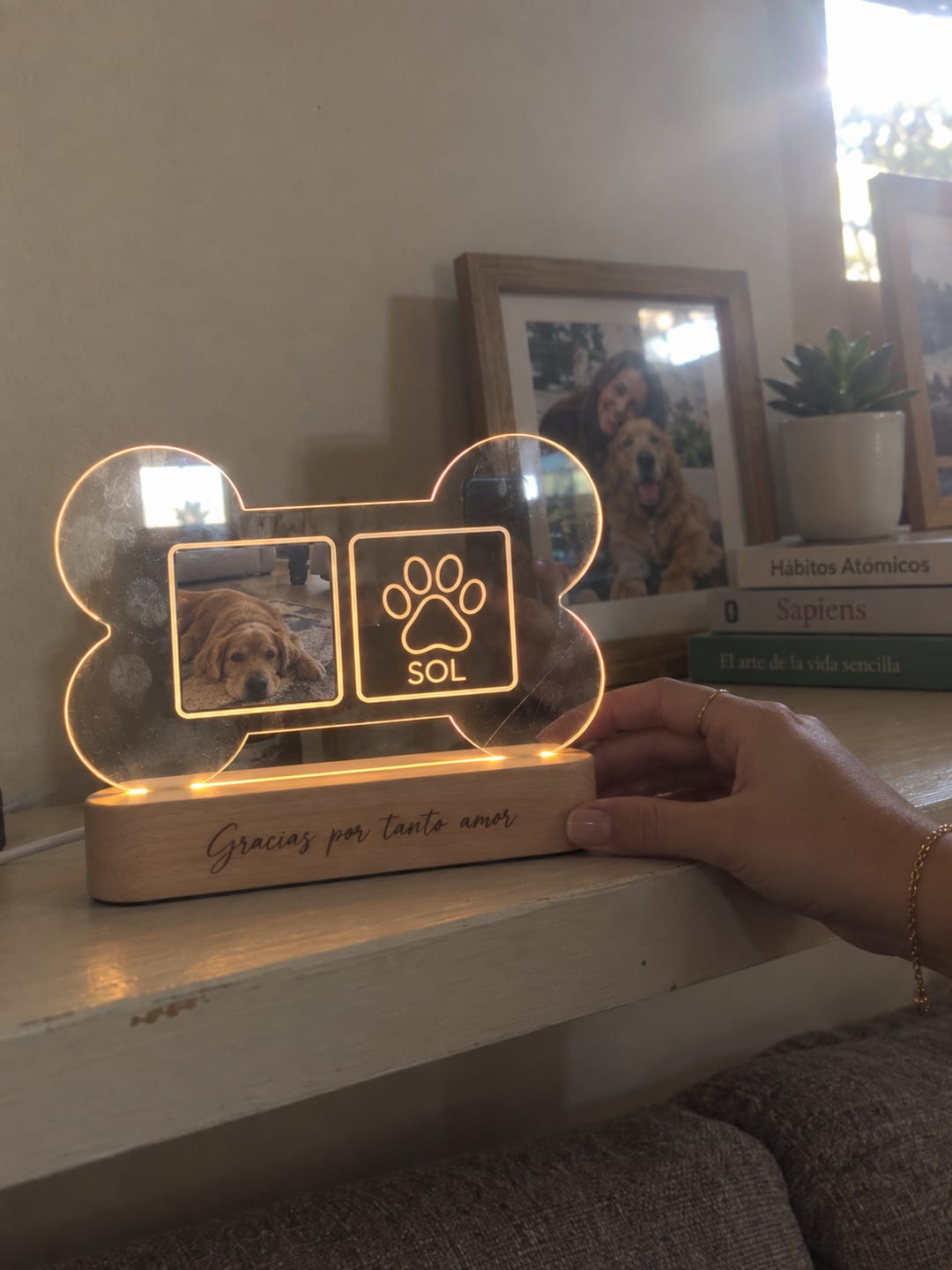 Customer photo review of Lámpara Memorial de Tu Perro
