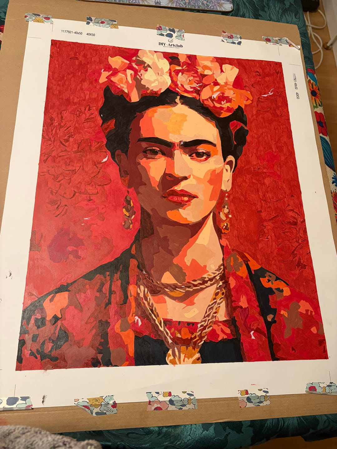 Customer photo review of Frida Kahlo | Paint by Number