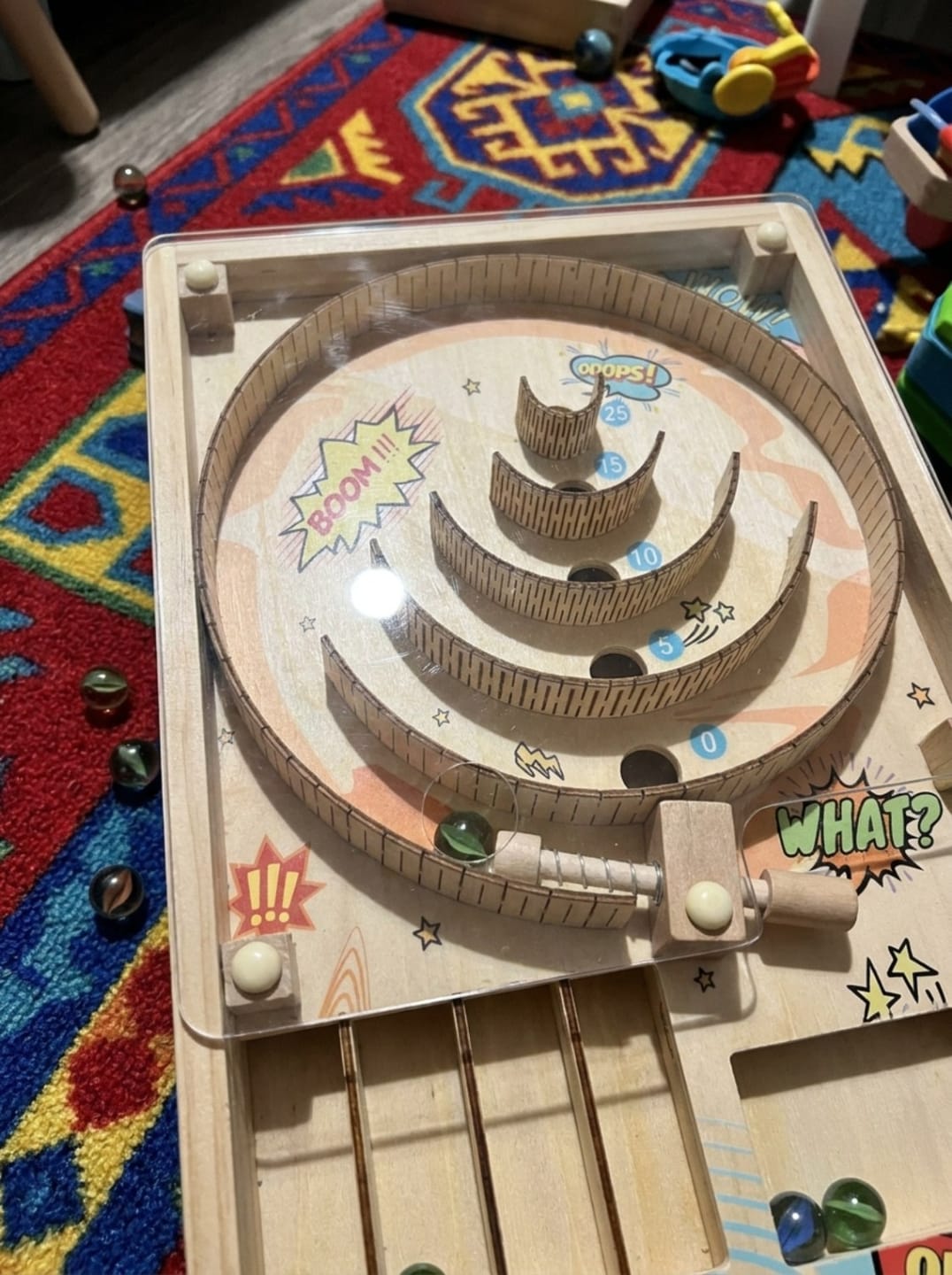 Customer photo review of Holz Flipper Spielzeug Kinder | Montessori Murmelspiel Motorik Arcade ab 3 Jahren