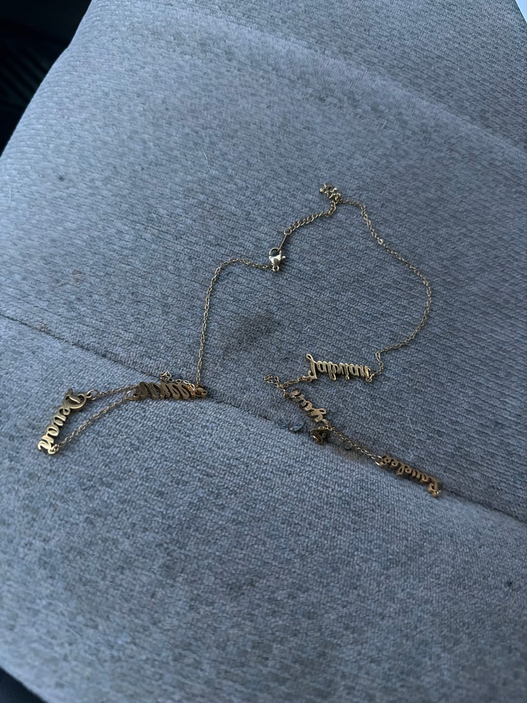 Customer photo review of The Custom Signature Name Necklace