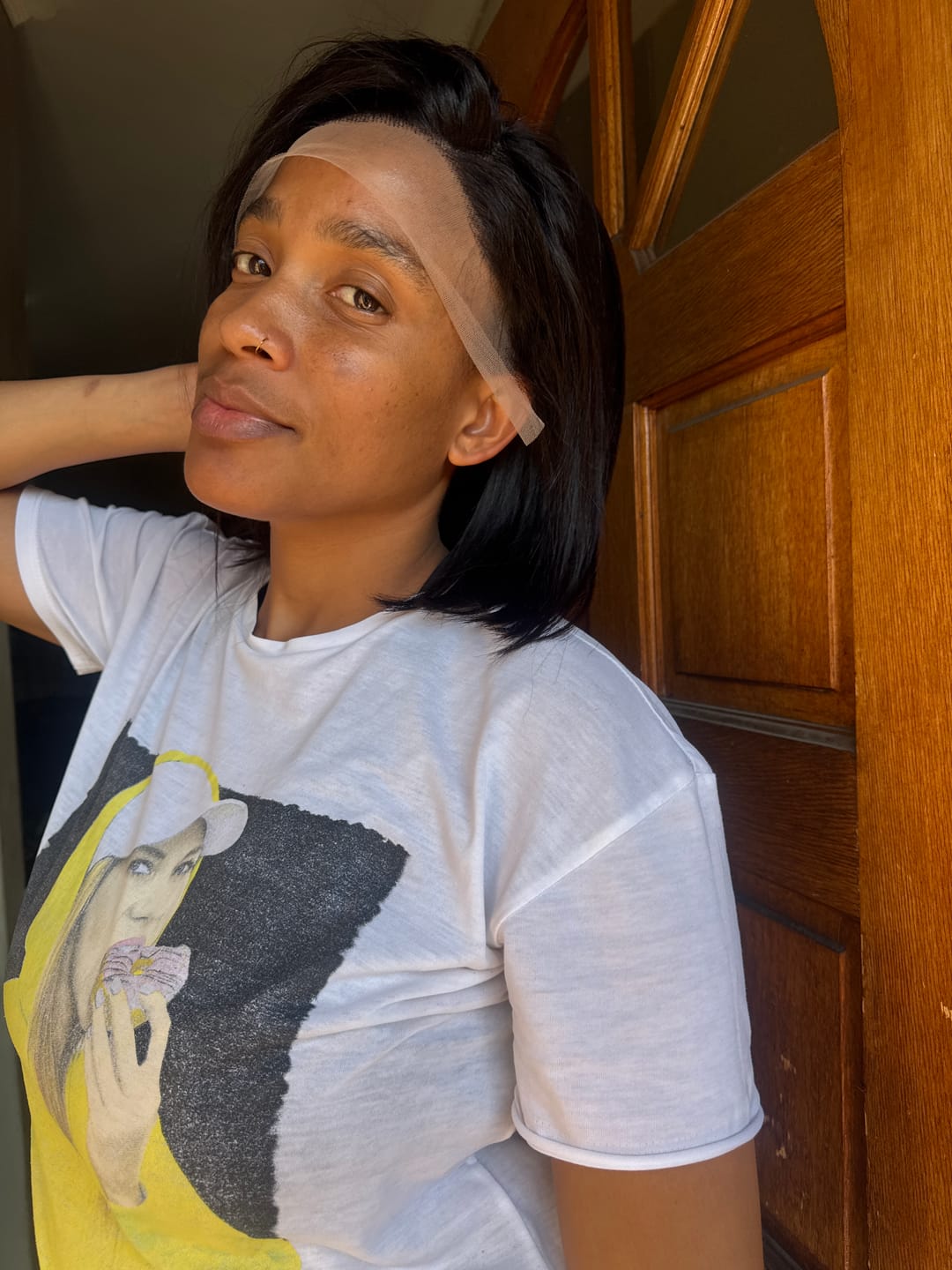 Customer photo review of Brazilian Lace Frontal Wig Blunt Bey Bob 8 Inch