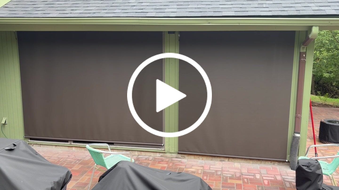 Customer video review of SmartWings Motorized Outdoor Shades 1%/3%/5% Openness