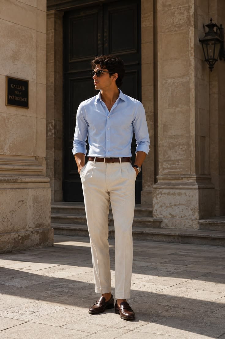 Customer photo review of Mallorca Linen Pantalon