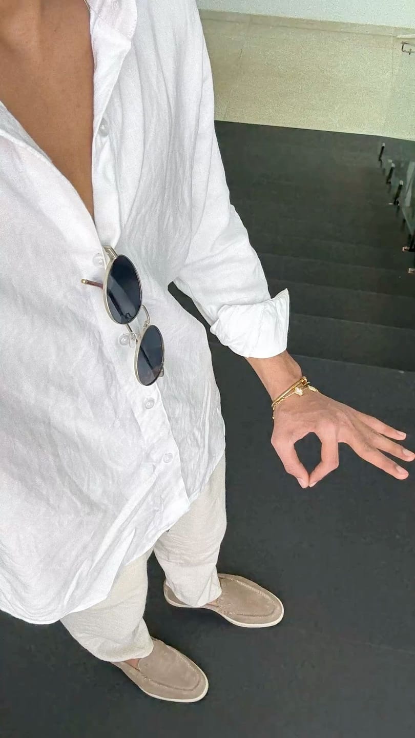 Customer photo review of Liver - Linen Shirt