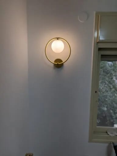 Customer photo review of Frosted Glass Wall Light for Bedroom, Eight Shapes, Gold