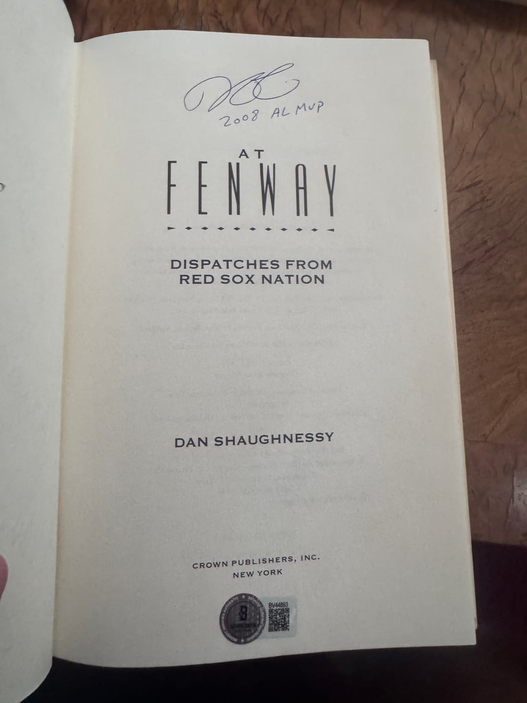 Customer photo review of Dustin Pedroia Autograph Signing