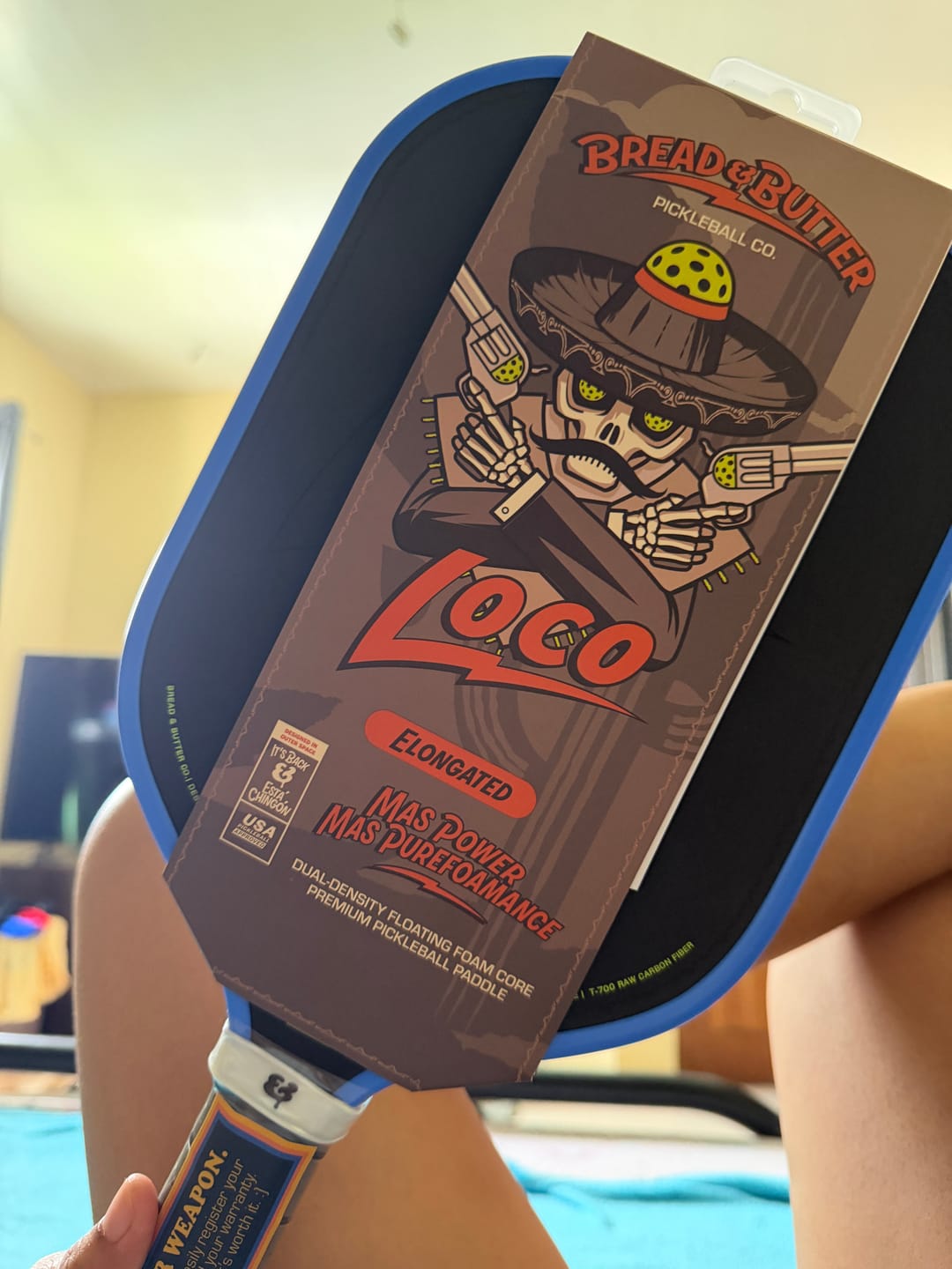 Customer photo review of The Loco 16mm Pickleball Paddle Elongated