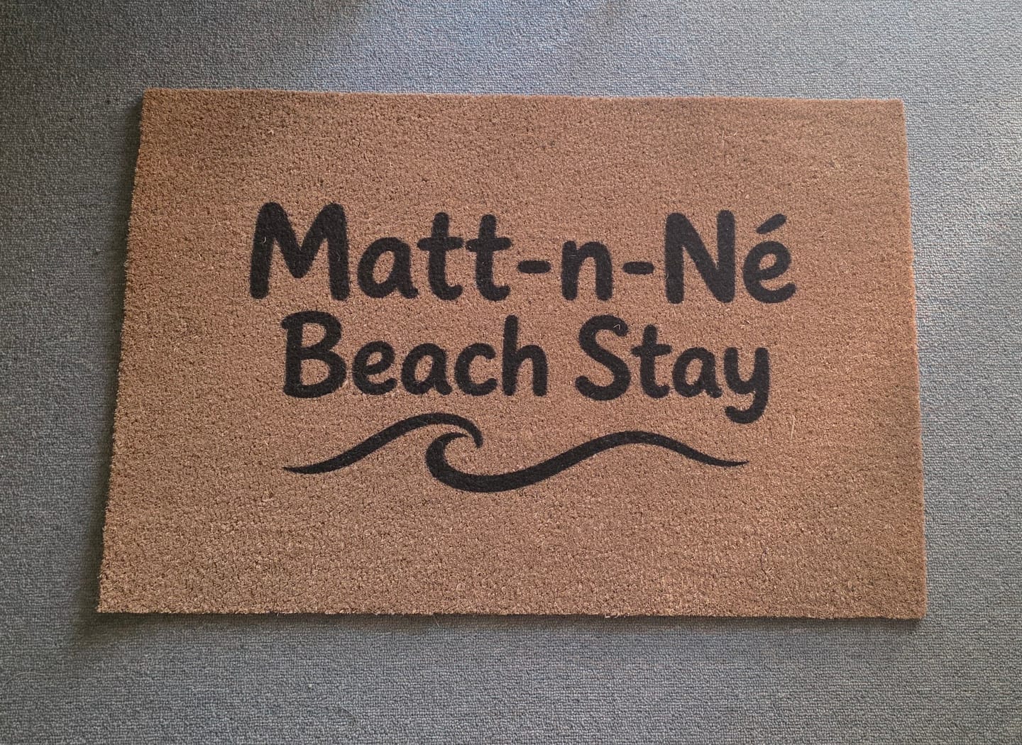 Customer photo review of Fully Personalized Entryway Doormat with Font Options