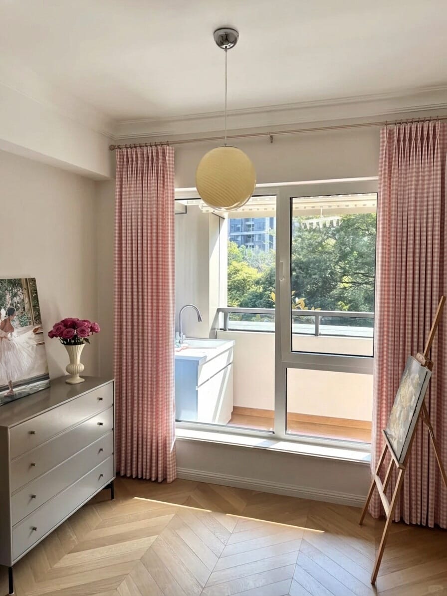 Customer photo review of Scottish Custom Gingham Curtains