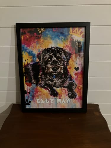Customer photo review of Personalised Poster With Dog or Cat - Graffiti
