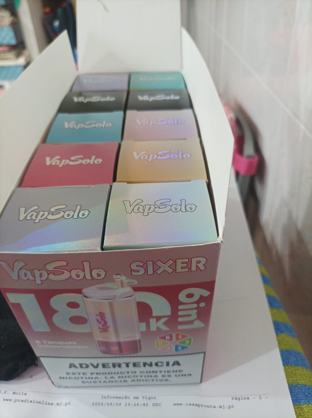 Customer photo review of VAPSOLO SIXER 180k 6en1 | 180.000 caladas 6 sabores en 1