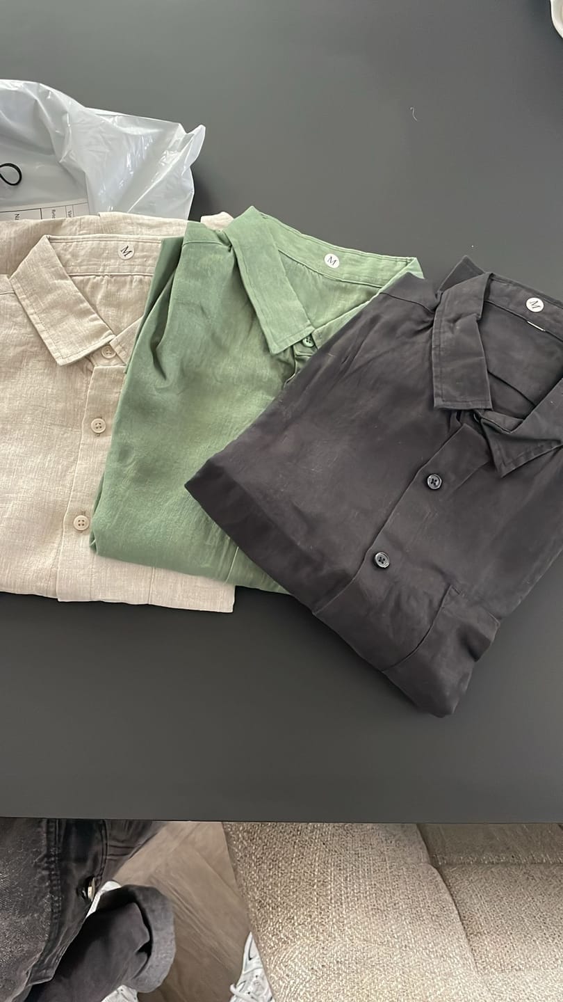 Customer photo review of Liver - Linen Shirt
