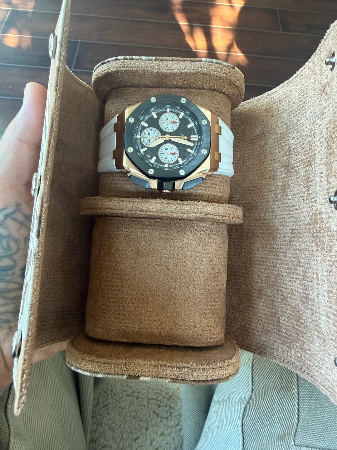 Customer photo review of W.O.E. Watch Tube - Tiger Stripe