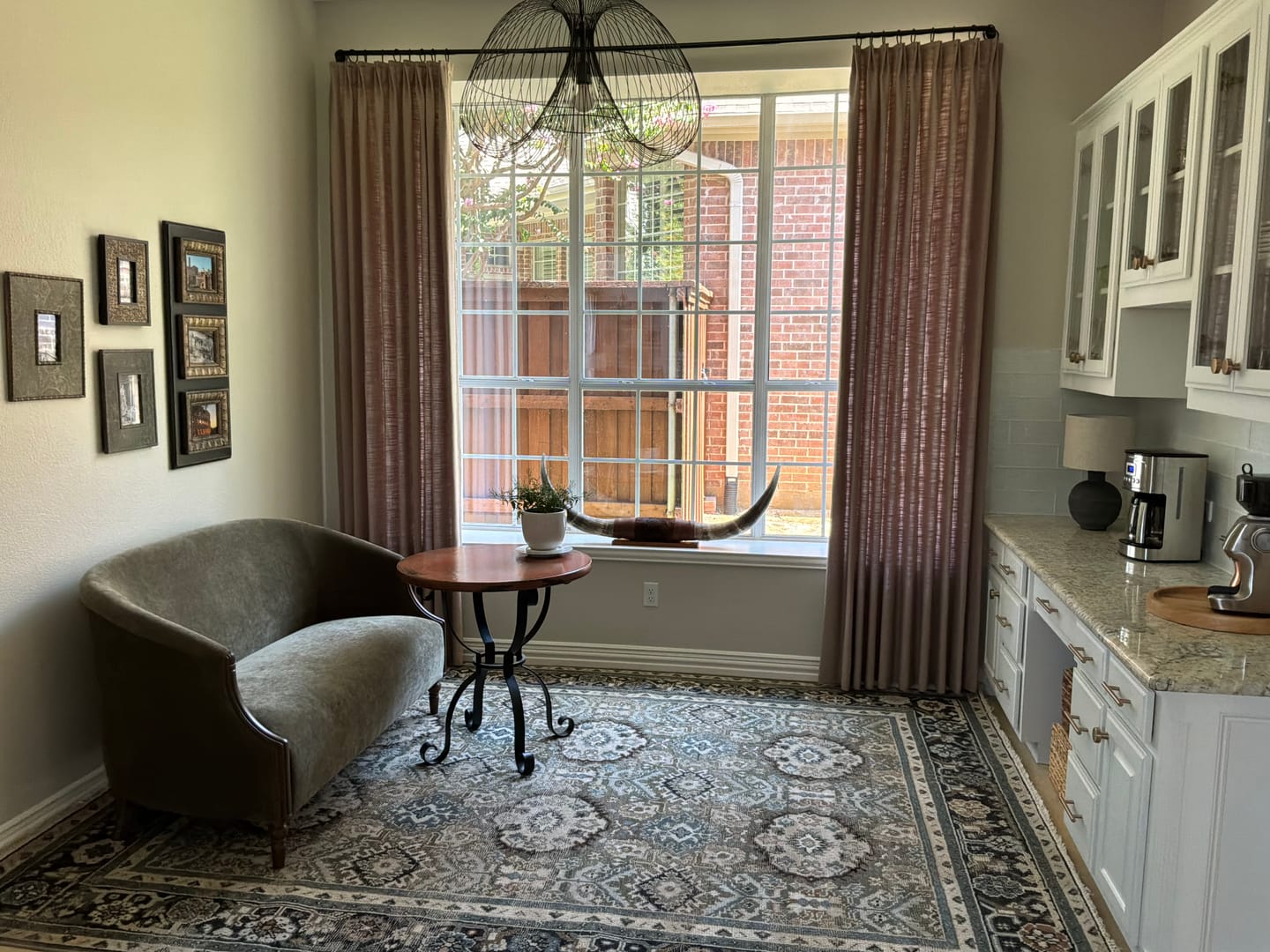 Customer photo review of Lucy Neutral Linen Pinch Pleat Curtains