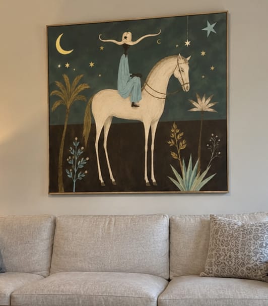 Customer photo review of Sage Celestial Horseman Painting
