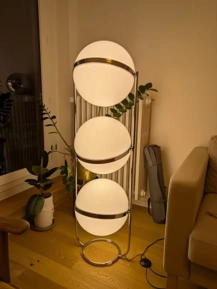 Customer photo review of Tiered Floor Lamp for Reading Nook, Steel, 45 to 120 cm