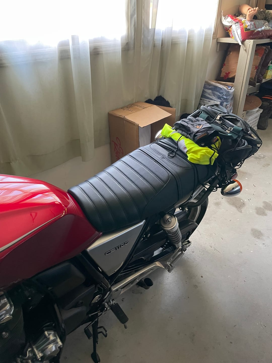 Customer photo review of C.C. RIDER CB1100 One Piece Seat Black Tuck And Roll For Honda CB1100 2010-2024
