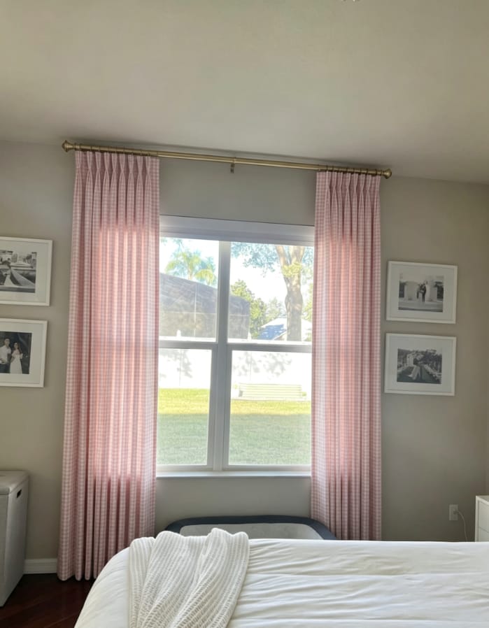 Customer photo review of Scottish Custom Gingham Curtains