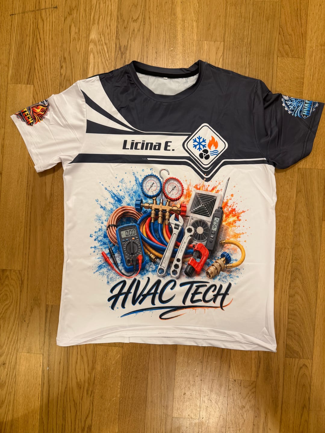 Customer photo review of Unisex Shirt - Custom HVAC Tech Shirt