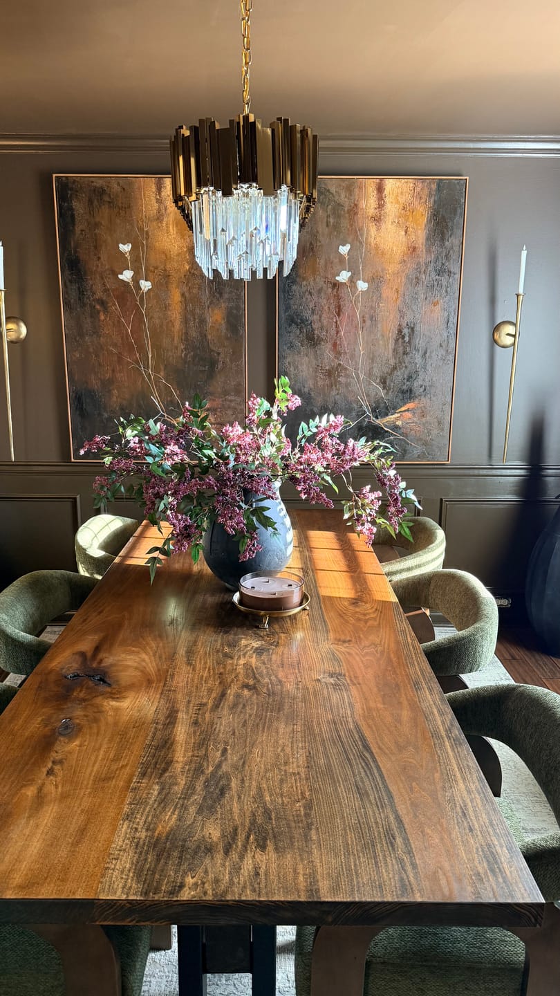 Customer photo review of Nocturne Bloom – Botanical Textured Wall Art