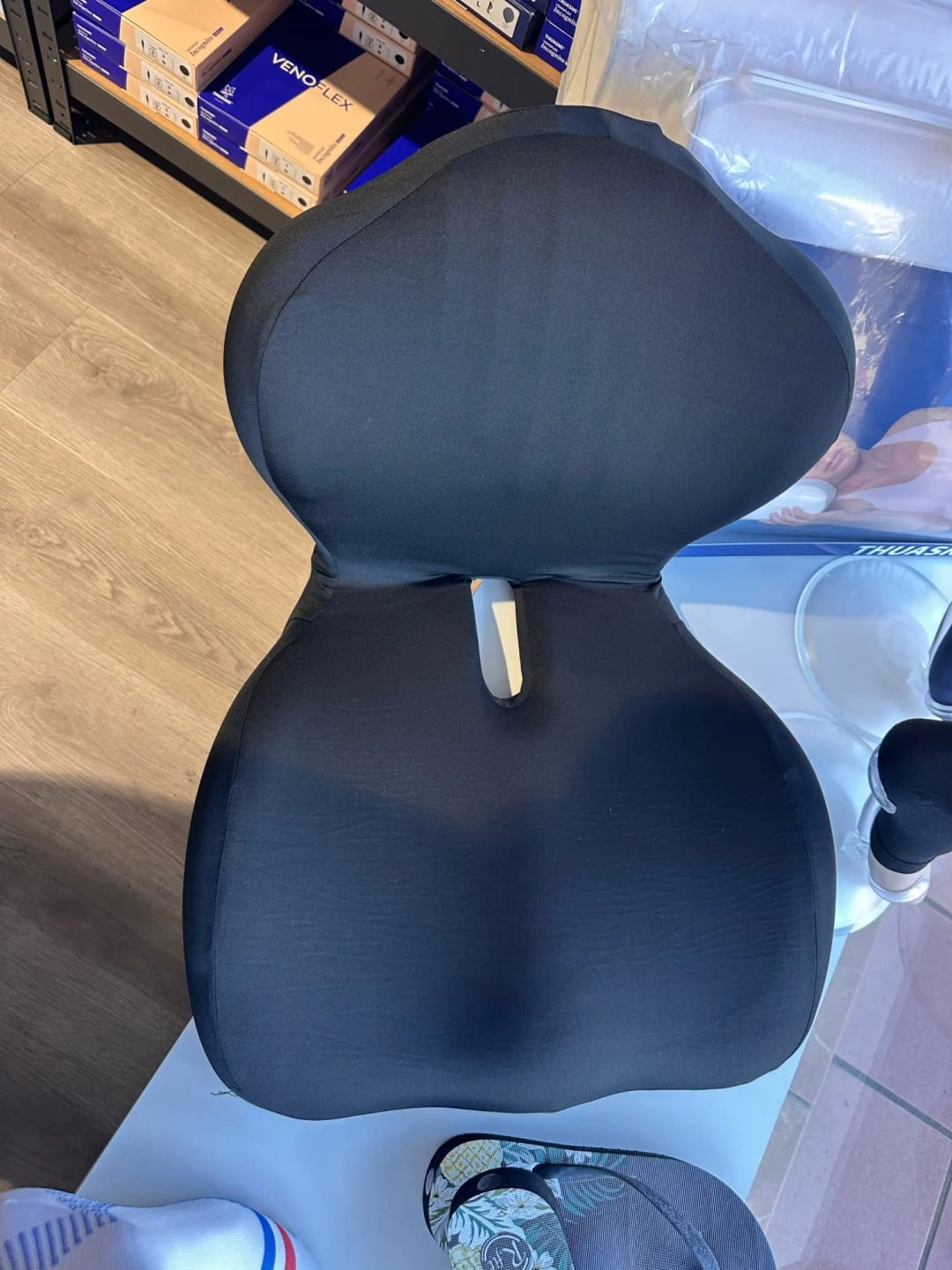 Customer photo review of Ergonomic Lumbar & Coccyx Support Seat Cushion – Memory Foam
