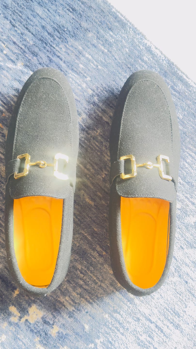 Customer photo review of Suede Driver Loafers