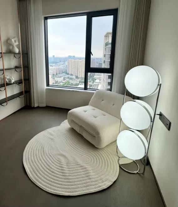Customer photo review of Tiered Floor Lamp for Reading Nook, Steel, 45 to 120 cm
