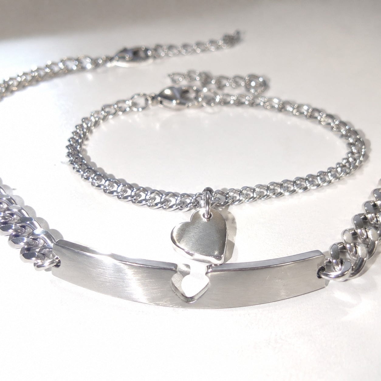 Customer photo review of Heart Cutout Bond Matching Bracelet Set