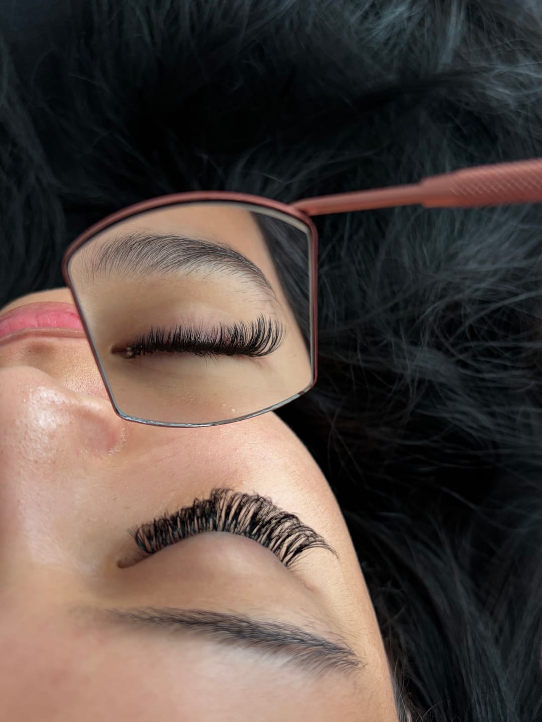 Customer photo review of Eyelash Extension Pillow